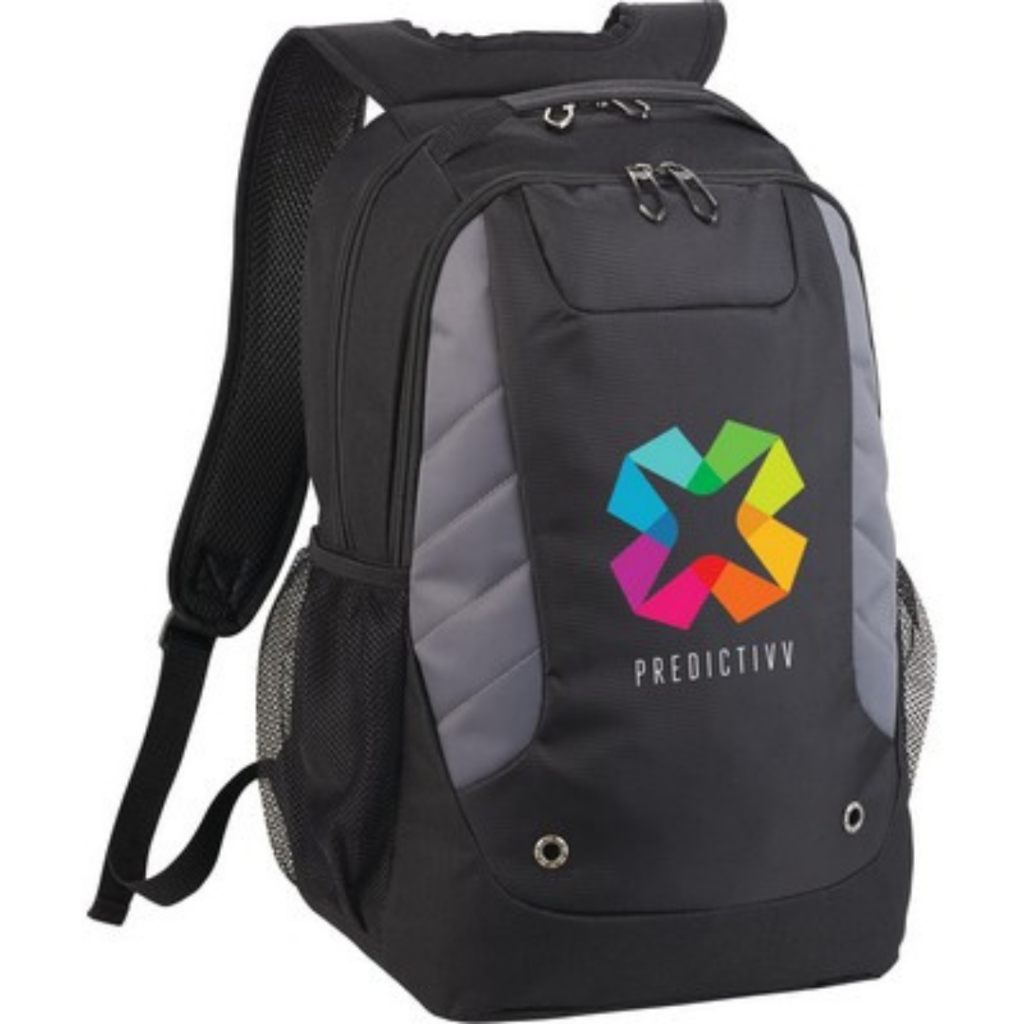 Branded laptop backpack for customer appreciation and corporate gifts