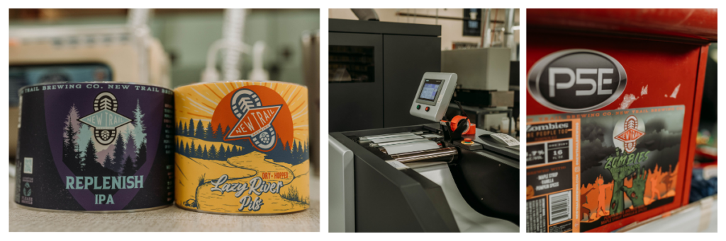 Digital printing collage showing digital prints and the machine printing